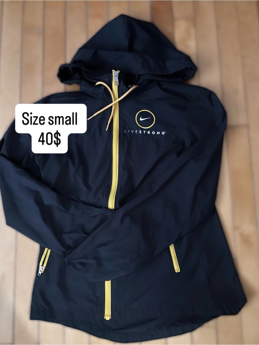 Nike Black & Yellow LIVESTRONG Zip Hoodie